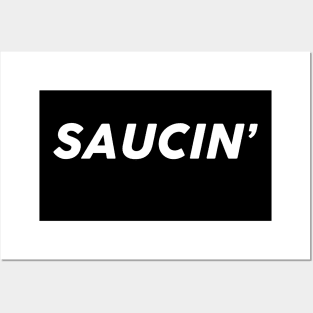 Saucin T-Shirt. Urban Hip Hop Rap Shirt Distressed Retro Posters and Art